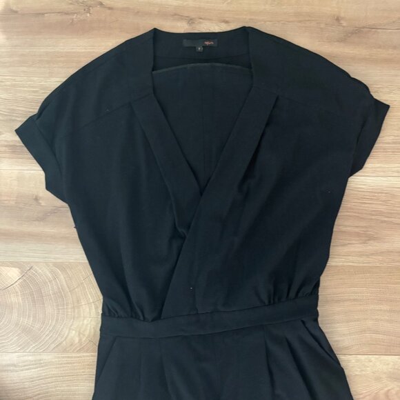 Maje black crossover jumpsuit - size 1 (Small) - Picture 2 of 3